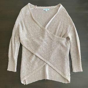 She + Sky Light Mauve Wrap Sweater
